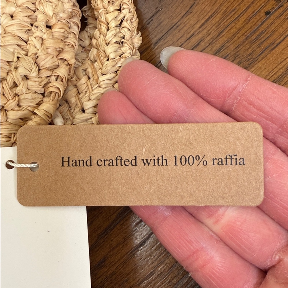 Straw Studios Woven Handcrafted Straw 100% Raffia Tote Bag. - Picture 8 of 8